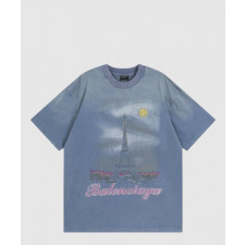 발렌시아가 로고 프린트 반팔