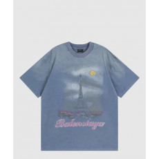 발렌시아가 로고 프린트 반팔