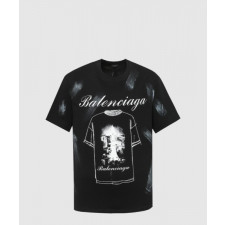 발렌시아가 로고 프린트 반팔