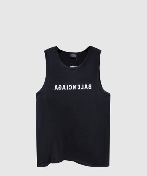 발렌시아가 민소매 프린트 크롭