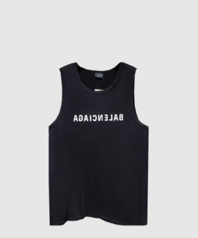 발렌시아가 민소매 프린트 크롭