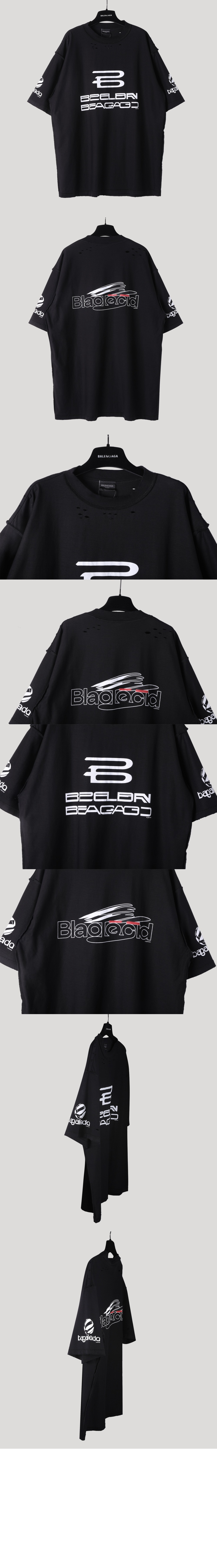 발렌시아가 로고 프린트 반팔