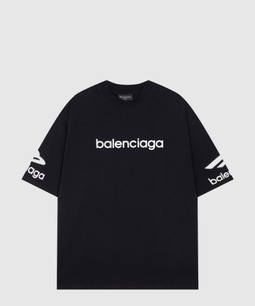 발렌시아가 로고 프린트 반팔