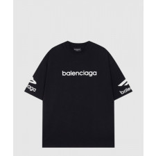 발렌시아가 로고 프린트 반팔