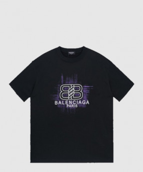 발렌시아가 로고 프린트 반팔