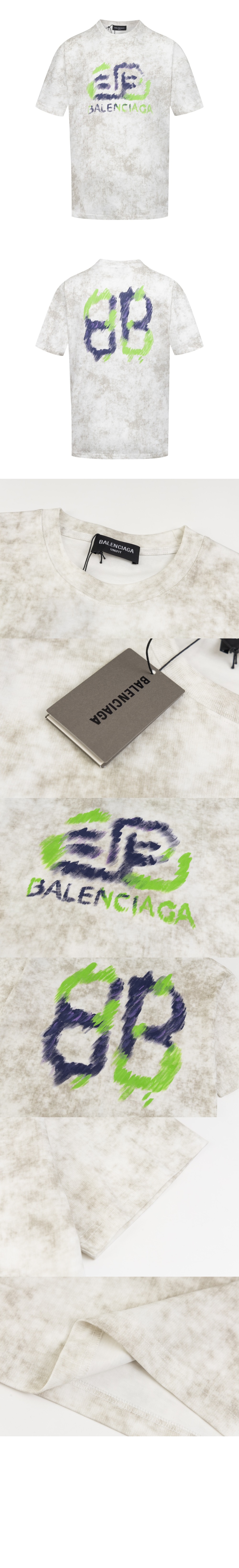 발렌시아가 로고 프린트 반팔