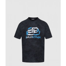 발렌시아가 로고 프린트 반팔