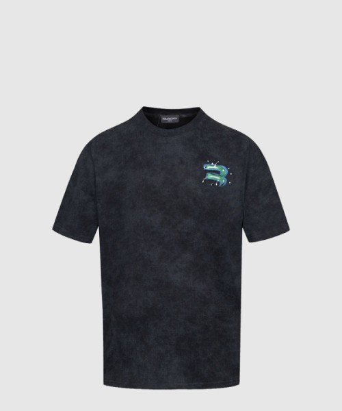 발렌시아가 로고 프린트 반팔