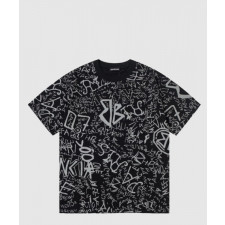 발렌시아가 로고 프린트 반팔