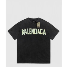 발렌시아가 로고 프린트 반팔