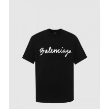 발렌시아가 로고 프린트 반팔