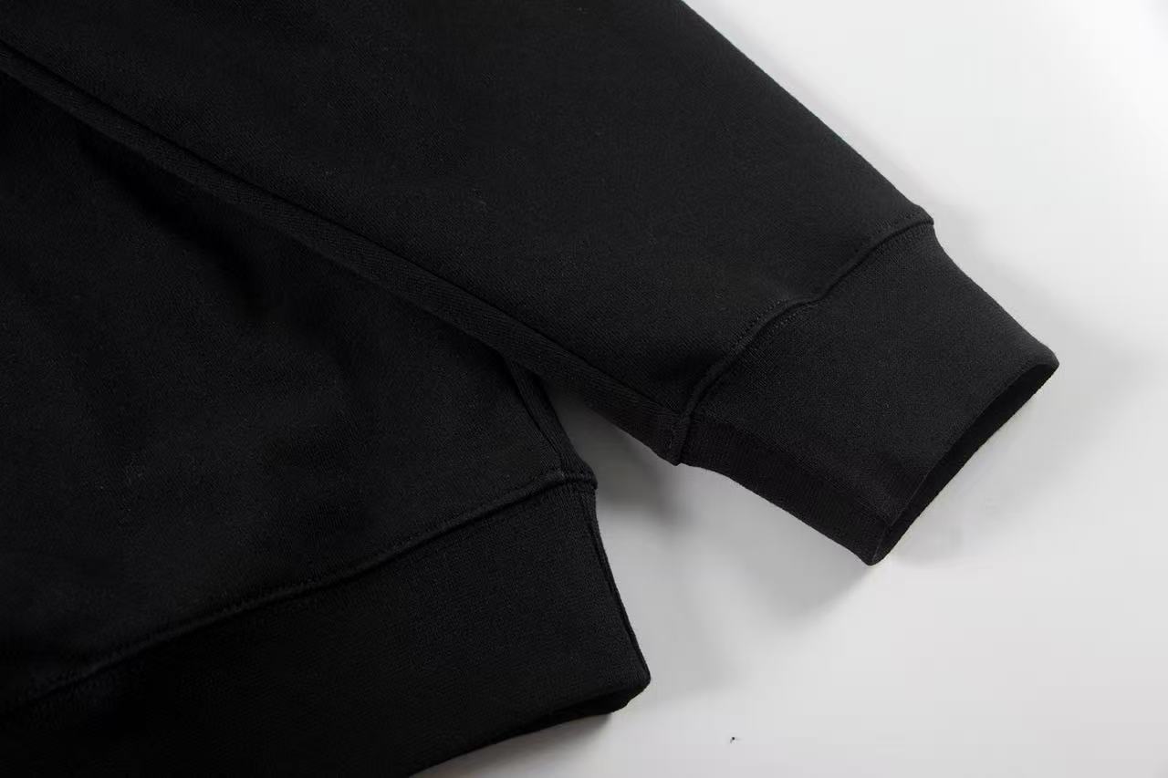 크롬하츠 홀스슈 후드티 블랙