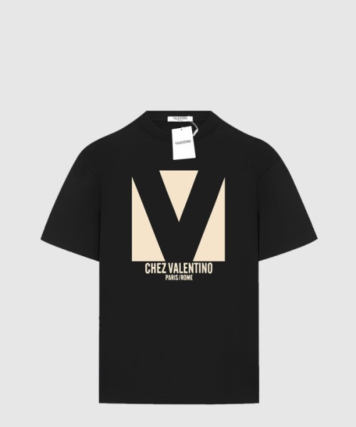 발렌티노 프린트 코튼 티셔츠