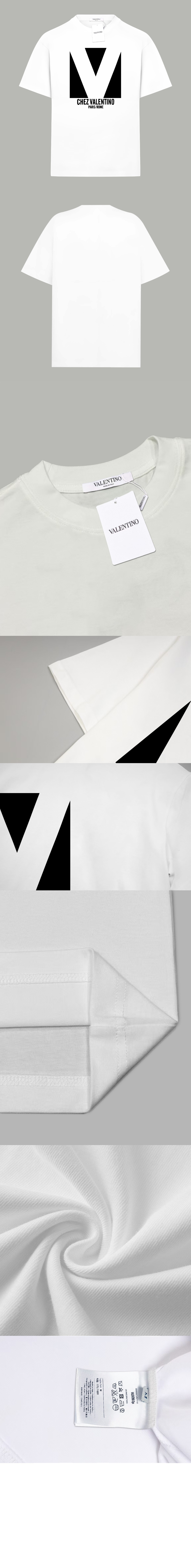 발렌티노 프린트 코튼 티셔츠