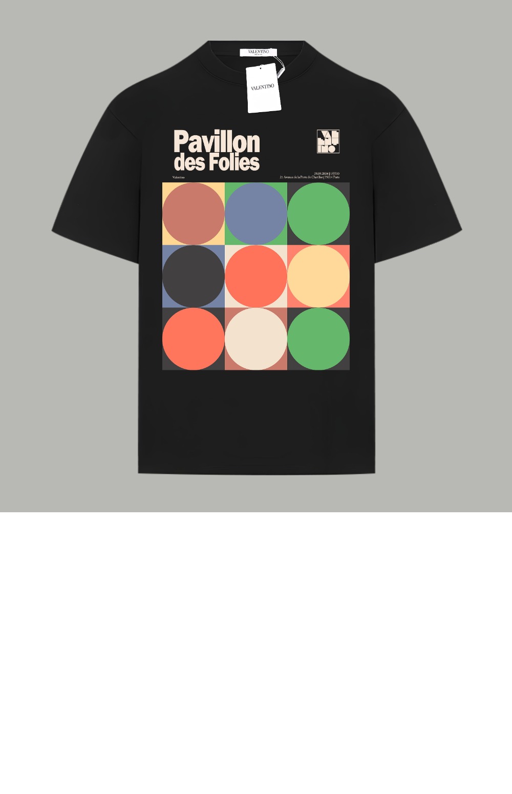 발렌티노 프린트 코튼 티셔츠