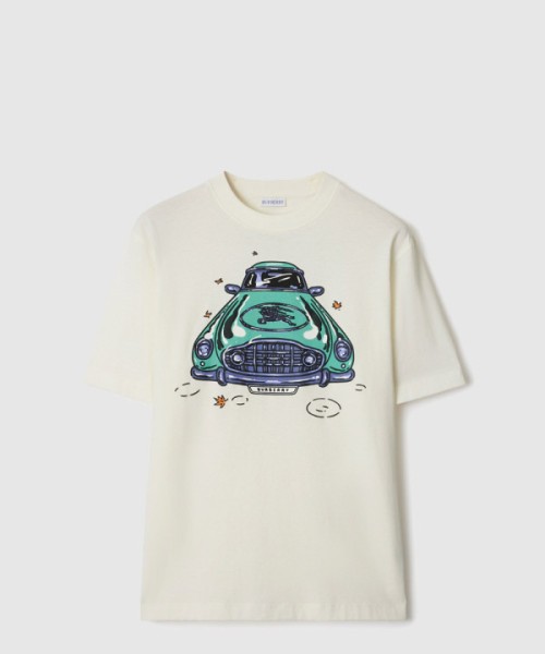 버버리 카 코튼 티셔츠
