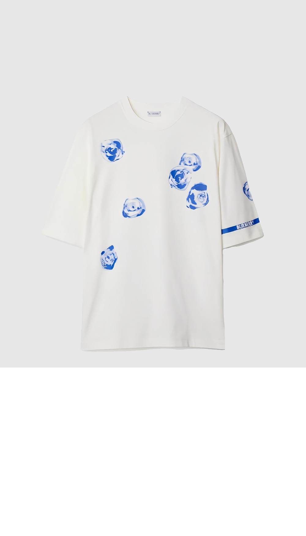 버버리 로즈 프린트 코튼 티셔츠