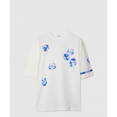 버버리 로즈 프린트 코튼 티셔츠