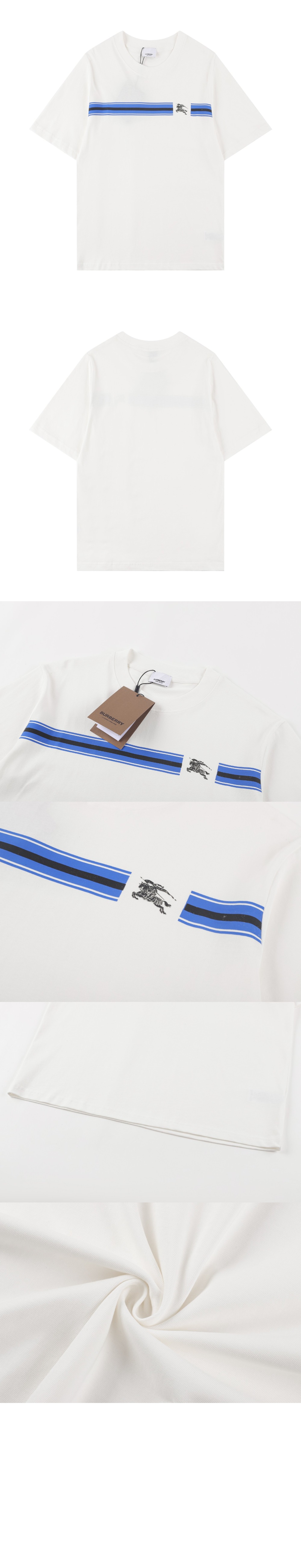 버버리 스트라이프 코튼 티셔츠