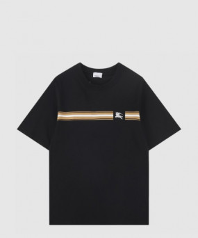 버버리 스트라이프 코튼 티셔츠