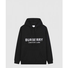 버버리 로고 프린트 코튼 후디