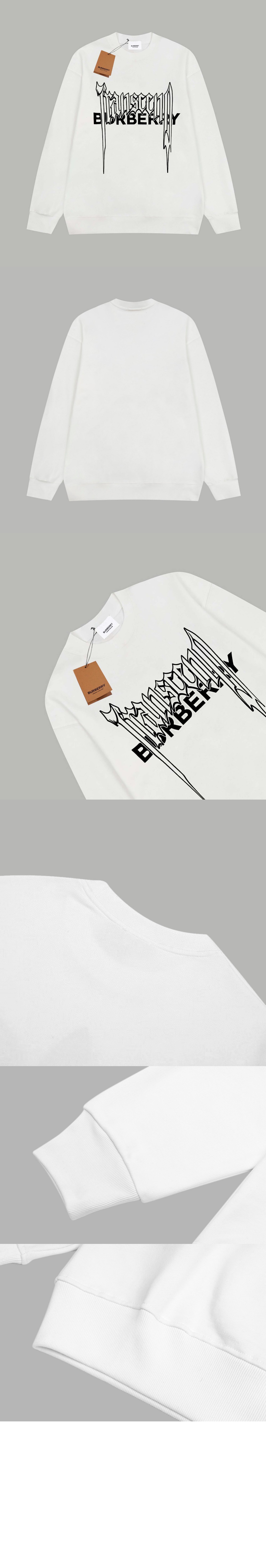 버버리 로고 프린트 면 톱