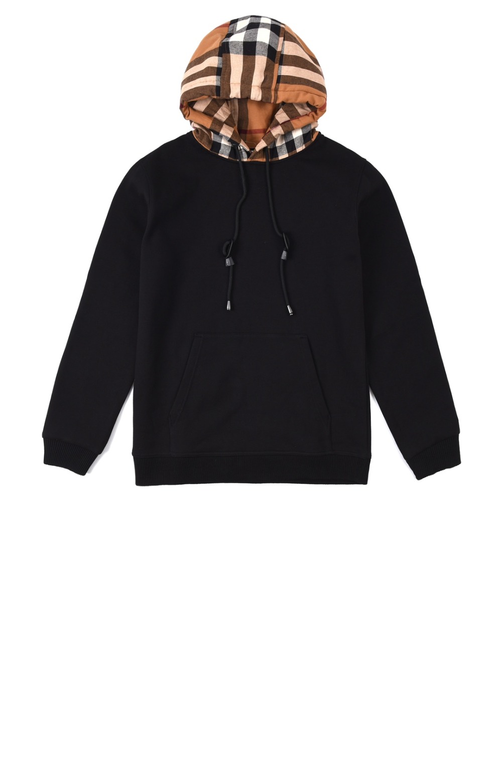 버버리 체크 후드 코튼 블렌드 후디