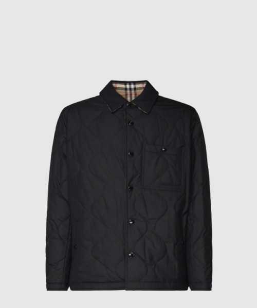 버버리 로고 리버서블 포켓 퀄팅 자켓