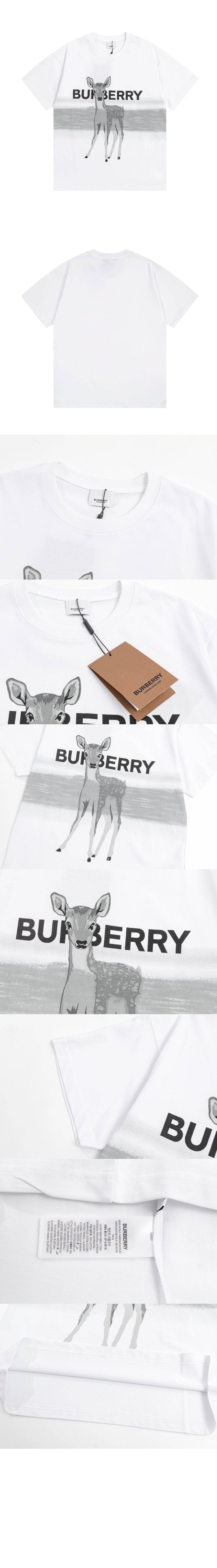 버버리 로고 프린트 반팔