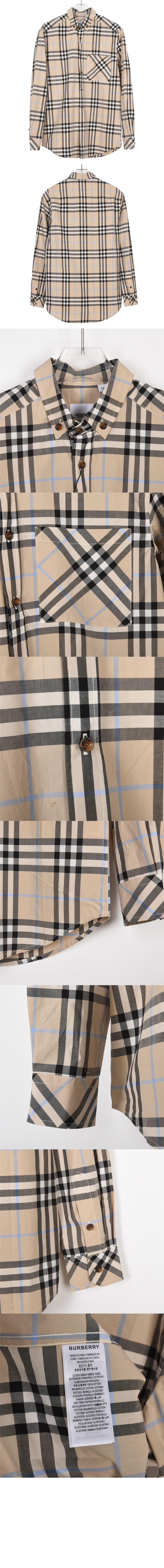 버버리 체크 로고 셔츠
