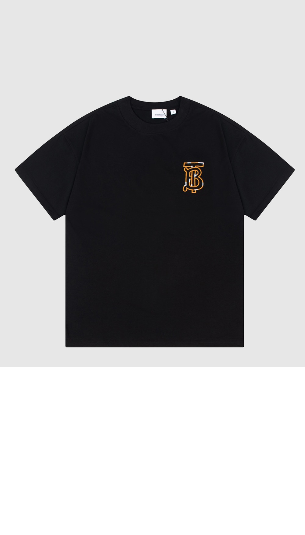 버버리 로고 코튼 티셔츠