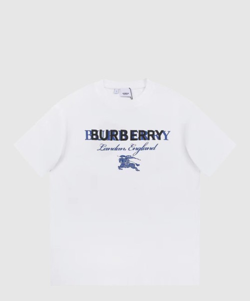 버버리 로고 코튼 티셔츠