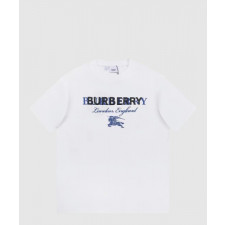 버버리 로고 코튼 티셔츠