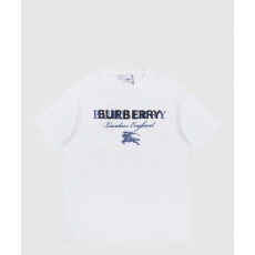 버버리 로고 코튼 티셔츠