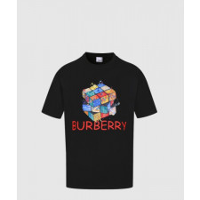 버버리 로고 코튼 티셔츠