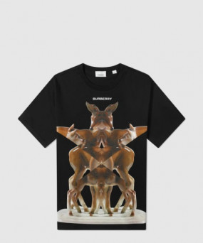 버버리 플라워 코튼 티셔츠