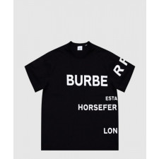 버버리 로고 코튼 티셔츠