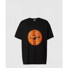 버버리 로고 코튼 티셔츠