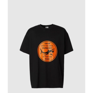 버버리 로고 코튼 티셔츠