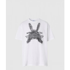 버버리 로고 코튼 티셔츠