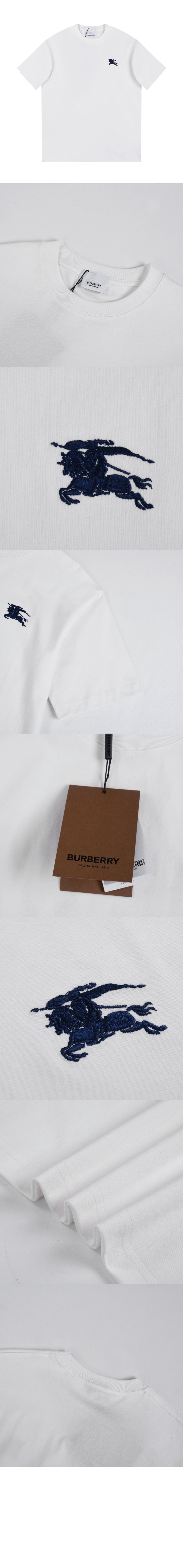 버버리 로고 코튼 티셔츠