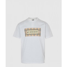 버버리 로고 코튼 티셔츠