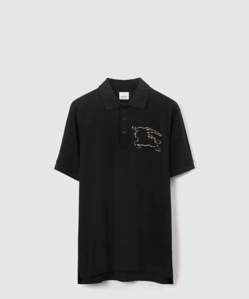 버버리 체크 코튼 폴로셔츠