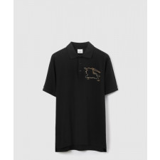 버버리 체크 코튼 폴로셔츠