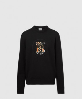 버버리 로고 자수 니트