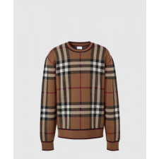 버버리 체크 자카드 스웨터