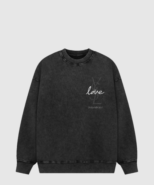 생로랑 로고 프린트 면 톱