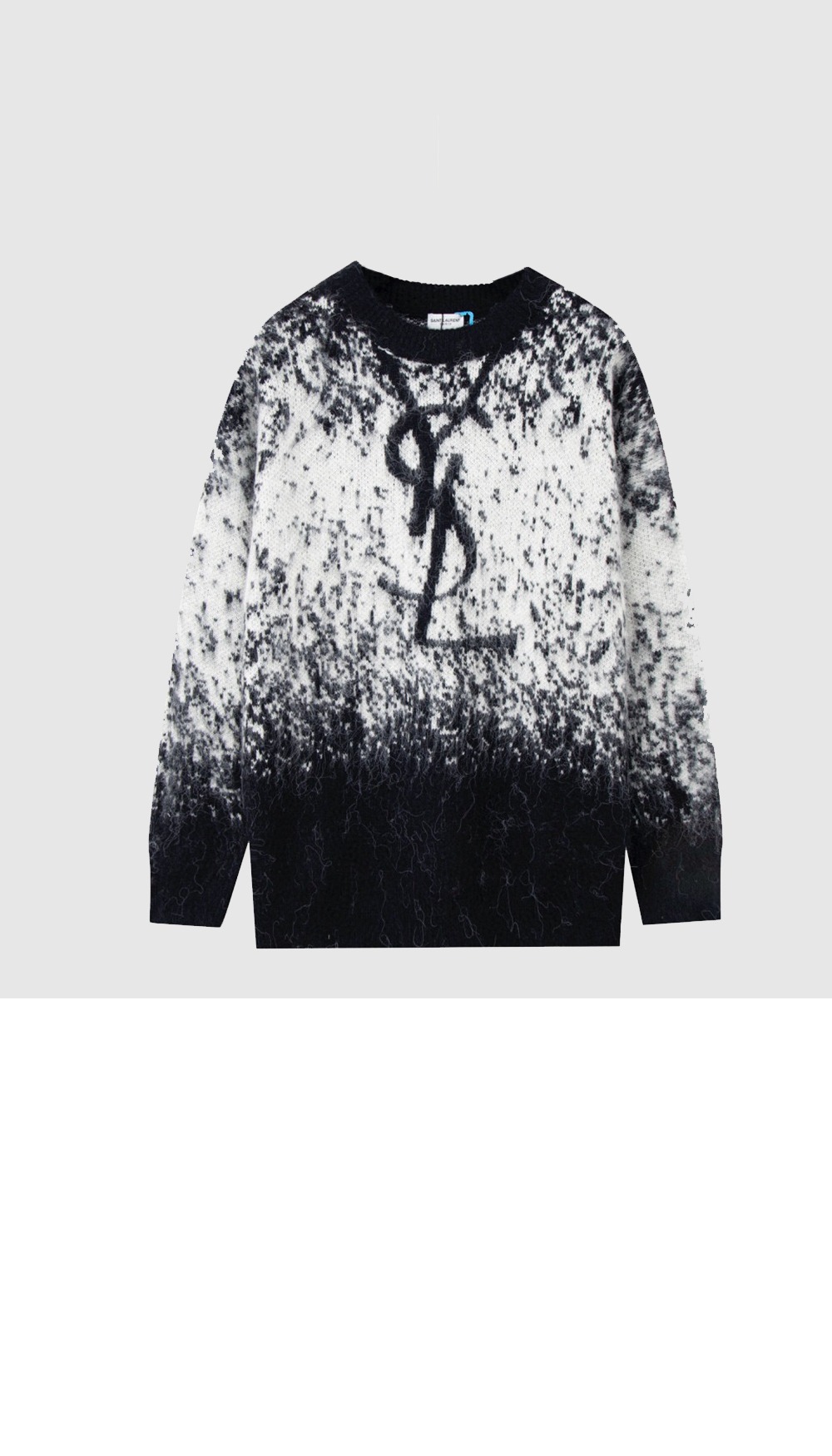 생로랑 프린트 니트 톱