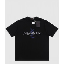 생로랑 로고 프린트 반팔