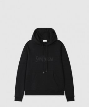 생로랑 로고 후드 긴팔